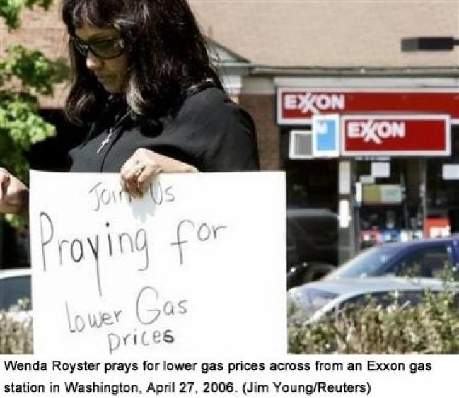 Beten für sinkende Benzinpreise